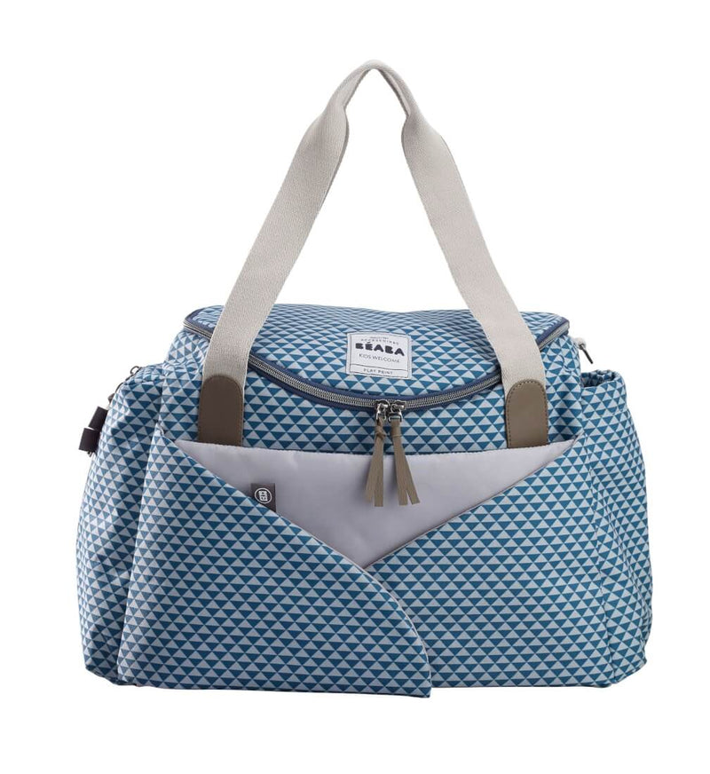 Beaba Sydney II Changing Bag Shoulder Diaper Bag Play Print Blue 21 L