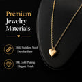AURI Short Heart Necklace 316L Stainless Steel 18K Gold Plated
