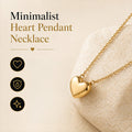 AURI Short Heart Necklace 316L Stainless Steel 18K Gold Plated
