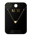 AURI Short Heart Necklace 316L Stainless Steel 18K Gold Plated