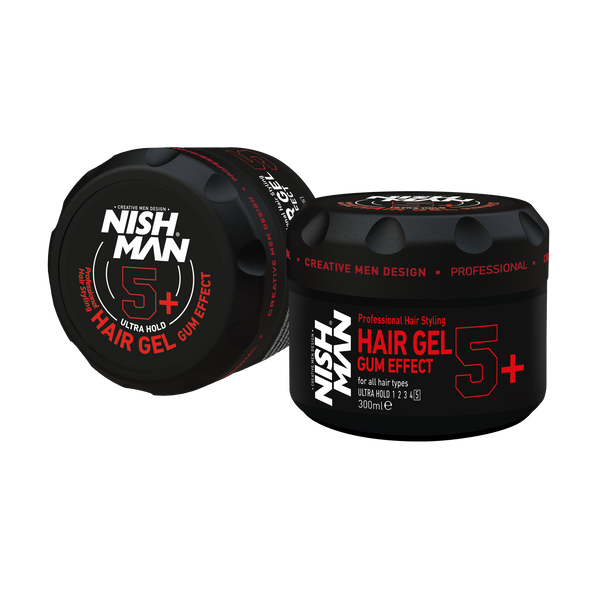 Nishman Ultra Hold Hair Styling Gel Gum Effect 5 Extra Strong Hold 300 ml