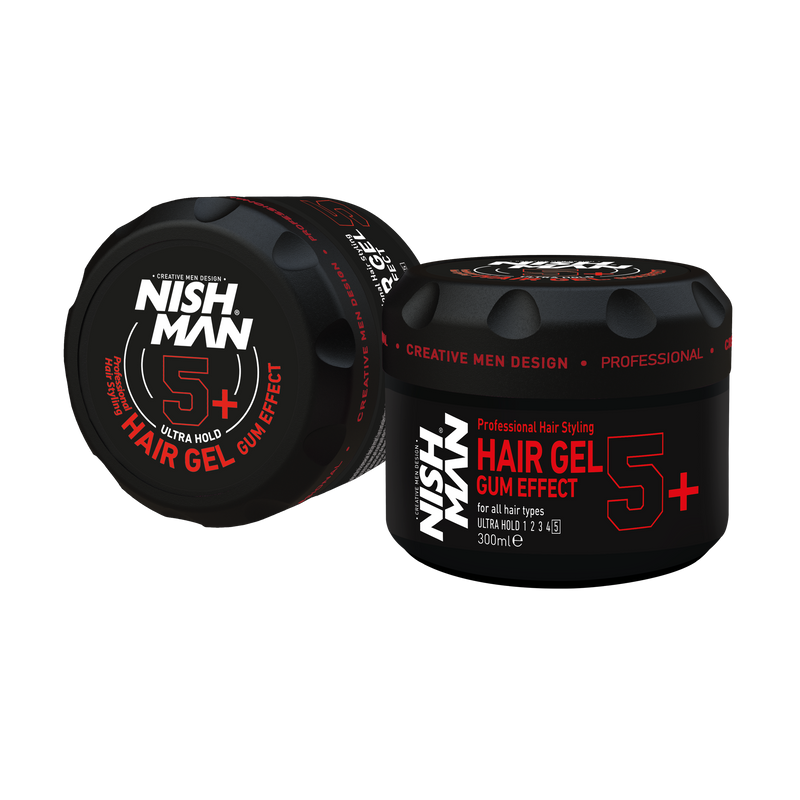Nishman Ultra Hold Hair Styling Gel Gum Effect 5 Extra Strong Hold 300 ml