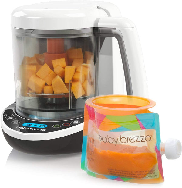 Baby Brezza One Step Baby Food Maker Deluxe Steam and Blend Food Processor, 3.5 Cup, 12-Piece System