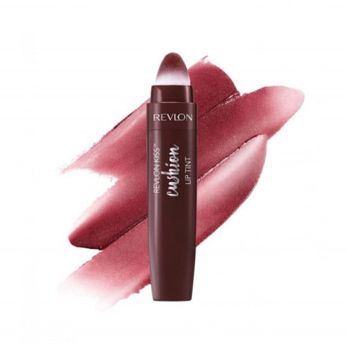 Revlon Kiss Cushion Fancy Lip Stain Soft Cushion Tip Coconut Oil Wine Trip 4.4ml