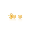 Navaro Baby Earrings NEB-G106 Round Zircon 21K Gold-Coated Yellow