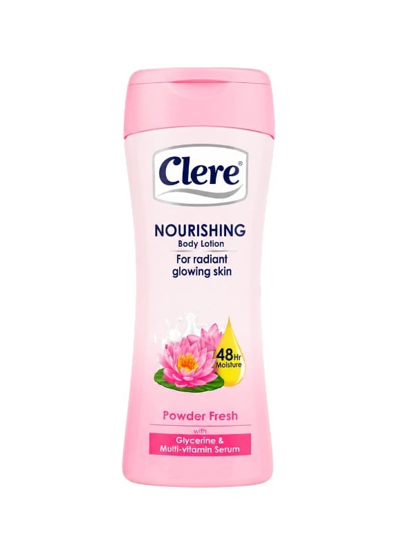 Clear Powder Fresh Body Lotion Lightweight Moisturizing Formula Vitamins E A B3 B5 Fresh Powder Scent 400ml