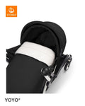 Stokke YOYO3 Newborn Pack 0+ Stroller, White Frame, Black, Birth to 9 kg