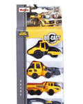 Maisto 3 Volvo Toy Cars, Yellow Plastic Manual Vehicles, 5-Piece Set