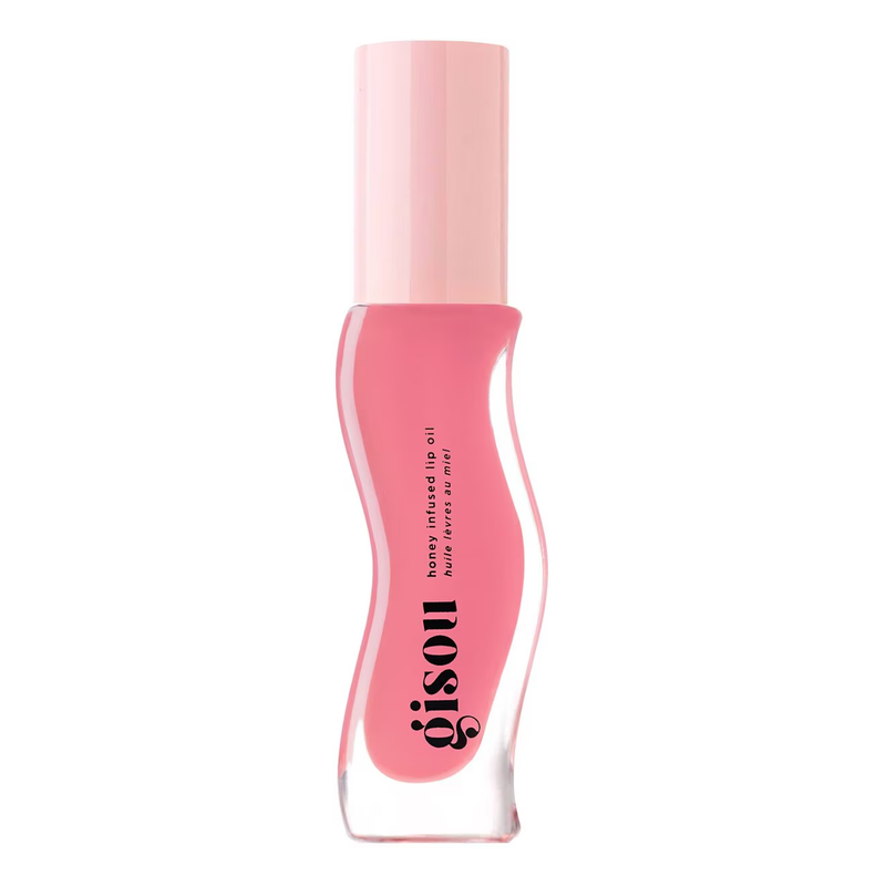Gisou Honey Infused Lip Oil Glossy Finish Raspberry Swirl