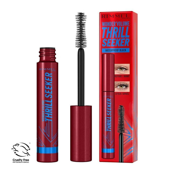 Rimmel Volume Thrill Seeker Mascara Waterproof Black, Panthenol, Vegan Formula