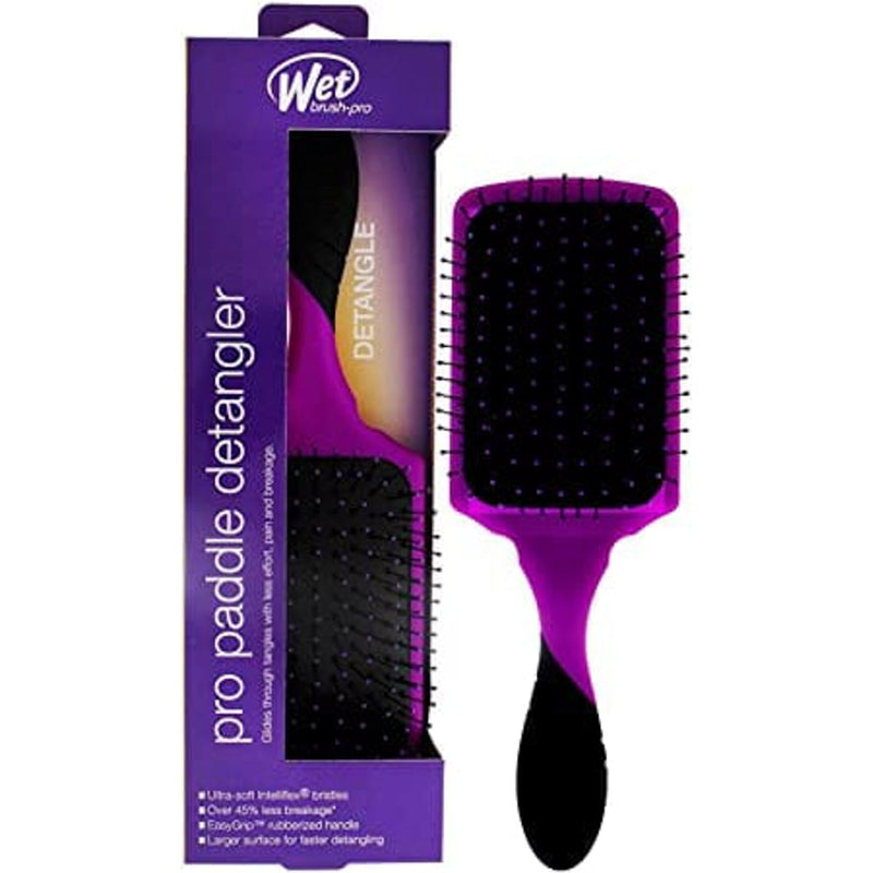 Wet Brush Pro Paddle Detangler Brush IntelliFlex Bristles Purple