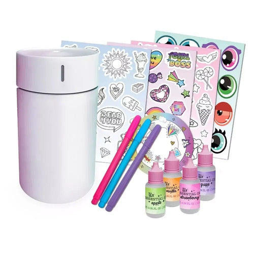 Activity Kings iLY DIY Hydro Diffuser Kit, USB Powered, Color-Changing Mist, 4 Scents, Stickers and Markers