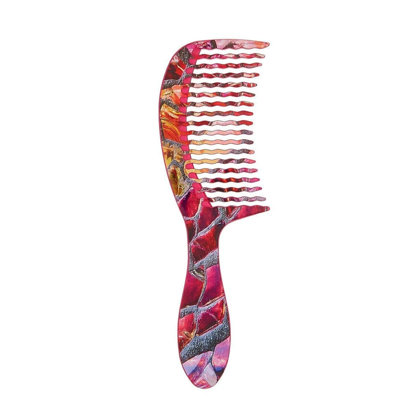 Wet Brush Detangling Comb Magic Garden Pink Slate Lightweight Hair Comb