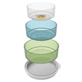 Skip Hop Zoo Smart Serve Non-Slip Bowls Giraffe, 3 Bowls with Lid