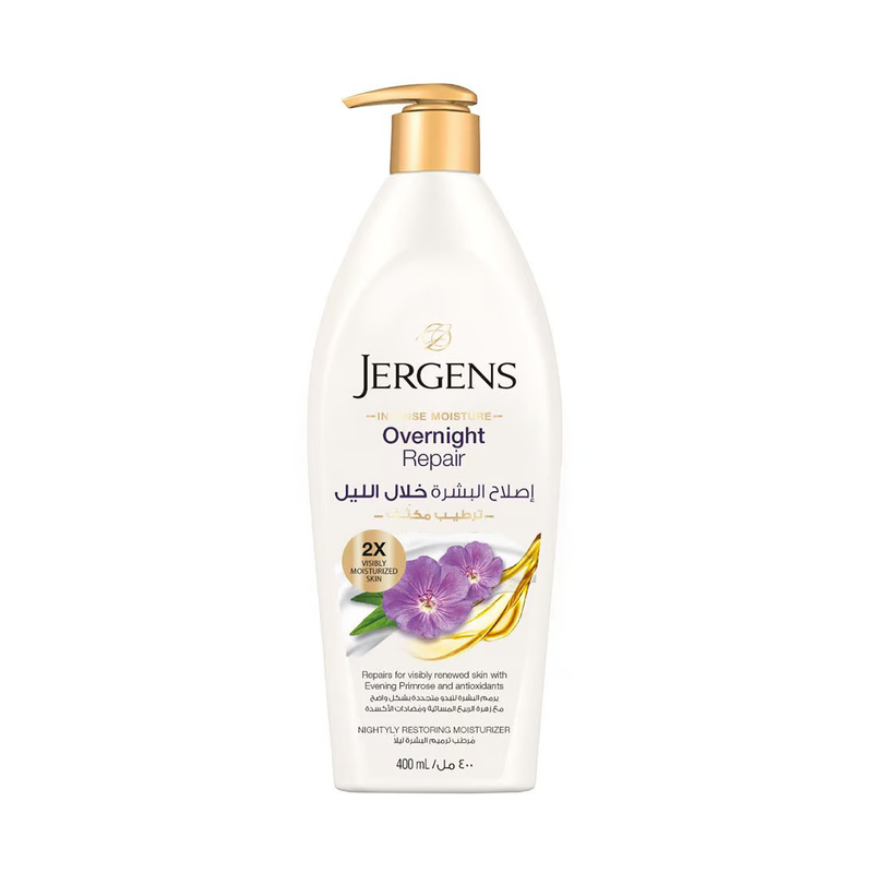 Jergens Overnight Repair Moisturizing Lotion Rich Hydration 400ml