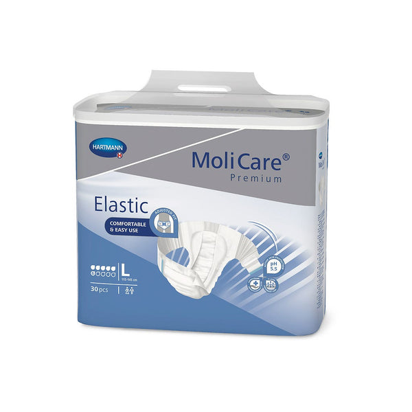 Molicare Premium Elastic Adult Slip Diapers 6 Drops Large, 30 Pieces
