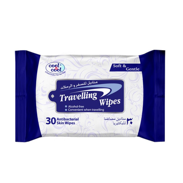 Cool & Cool Travelling Skin Wipes Wet Formula 30 Wipes