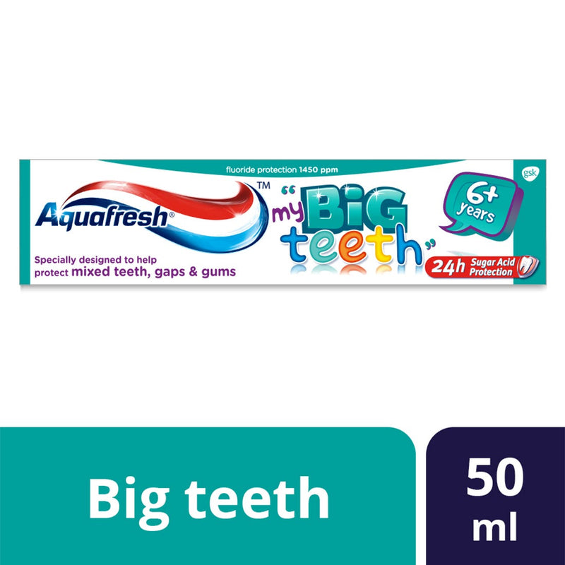 Aquafresh Big Teeth Children's Fluoride Toothpaste, 6-8 Years, 50 ml