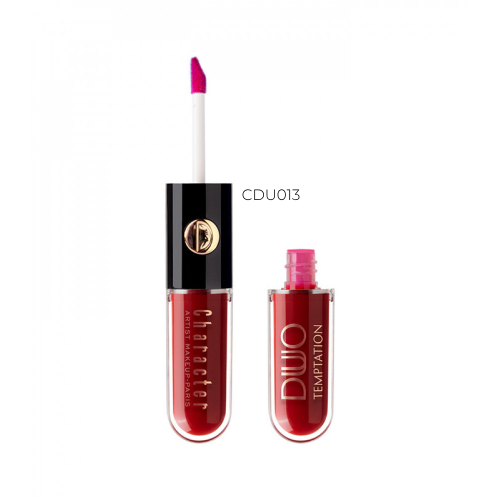 Character Duo Tamaturation Liquid Lipstick, Two-Step Base Color and Lip Gloss, CDU013