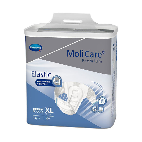 MoliCare Premium Elastic Incontinence Briefs 6 Drops Size XL, 14 Pieces