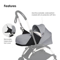 BABYZEN YOYO2 Stroller Black Frame with Newborn Pack 0+ Stone, Birth to 9 kg