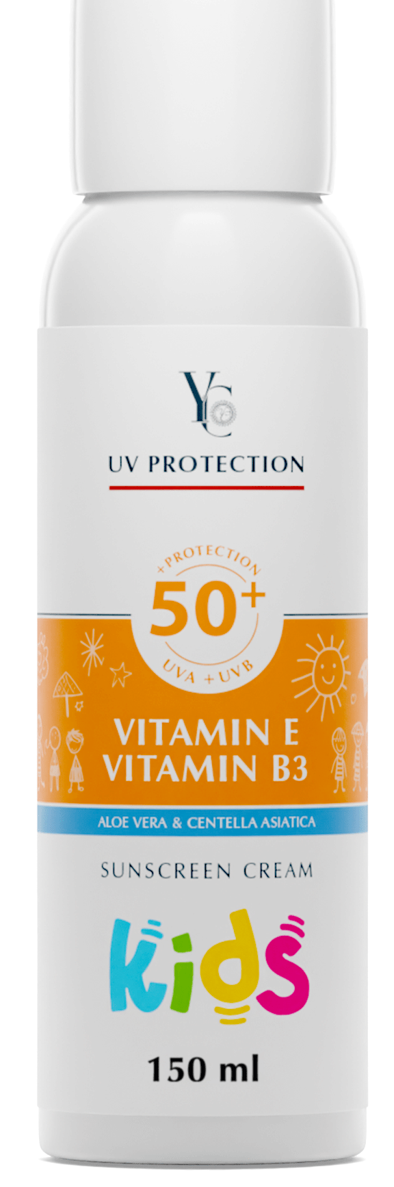 YC Sunscreen Spray SPF 50+ Kids UVA UVB Water-Resistant 150 ml