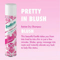 Batiste Floral and Flirty Blush Dry Shampoo Spray, Oil-Absorbing Floral Scent, 200 ml