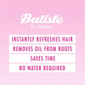 Batiste Floral and Flirty Blush Dry Shampoo Spray, Oil-Absorbing Floral Scent, 200 ml