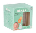 Beaba Portion Set 3 Food Containers, Airtight Stackable, 120ml 240ml 420ml, Old Pink Blue Grey