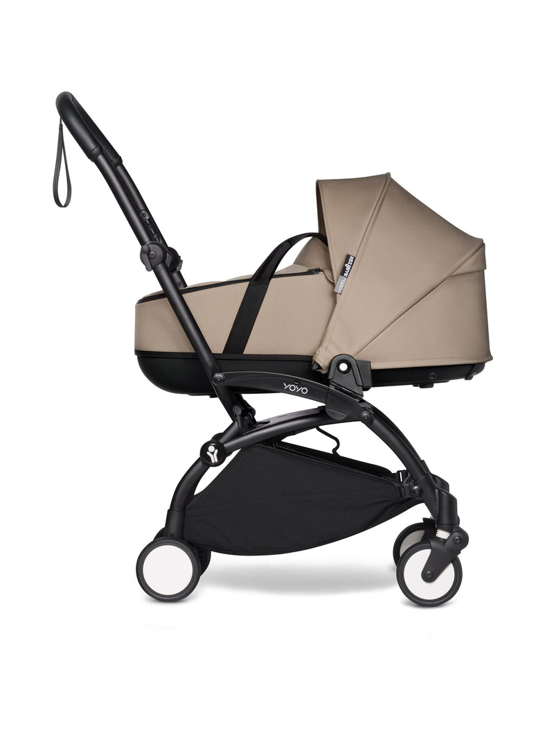 Stokke YOYO2 Baby Stroller Bundle, Black Frame, Taupe Newborn Shell