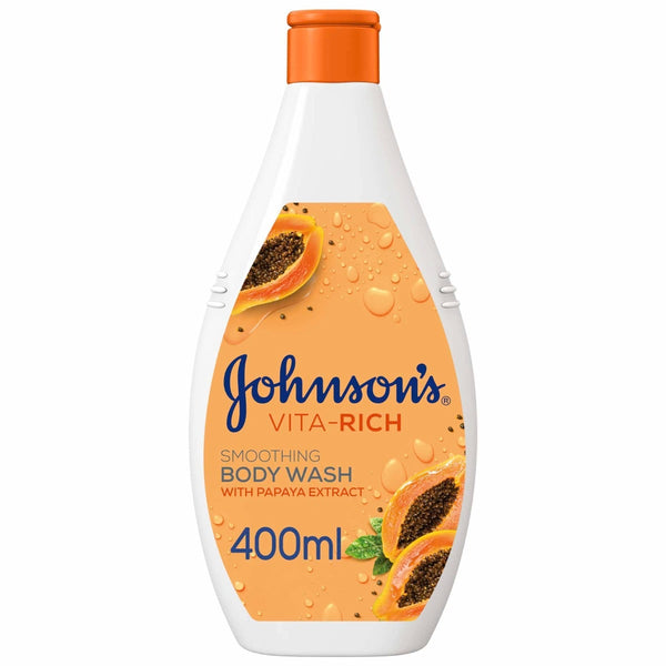 Johnson Smoothing Papaya Body Wash Natural Papaya Extract 400ml