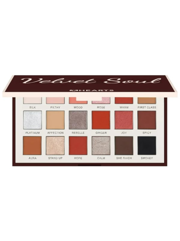 Hearts Velvet Soul Eyeshadow Palette Matte Shimmer Transition Shades 18 Colors 21g