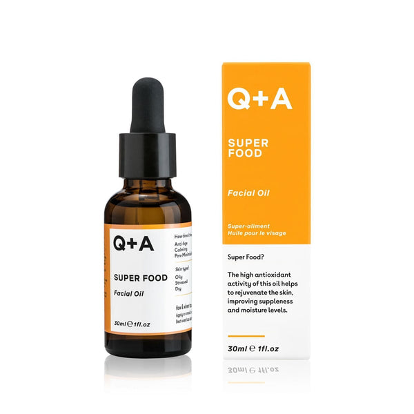 Q+A Superfood Facial Oil Lightweight Antioxidant Blend Vitamins A C E F 30ml