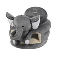 Elphybaby Cute Elephant Baby Sitting Training Sofa Support Seat with Teether Toy, Mirror and Music Functions