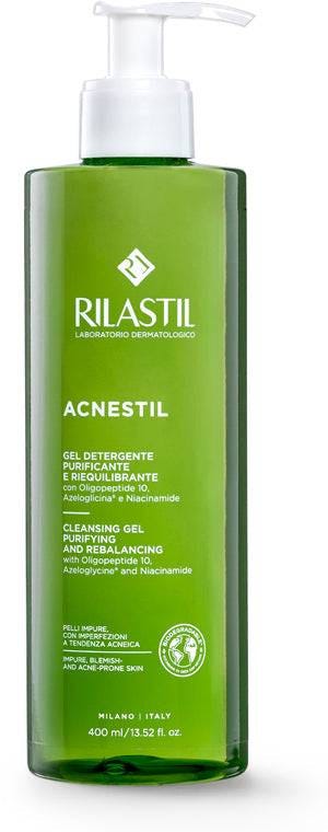 Rilastil Acnestil Cleansing Gel Face Wash with Niacinamide and Hyaluronic Acid 400 ml