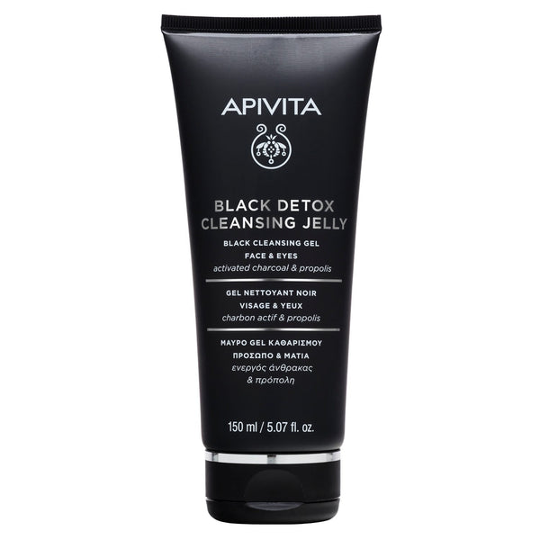 Apivita Black Detox Cleansing Jelly Gel Cleanser with Charcoal and Propolis 50 ml