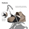 Stokke YOYO2 Stroller Frame with Newborn Pack, Black Frame, Taupe, Birth to 9 kg