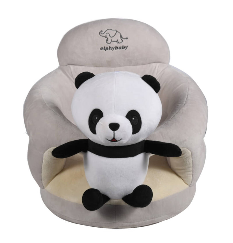 Elphybaby Active Panda Baby Sitting Training Sofa with Teether, Mirror and Music Functions