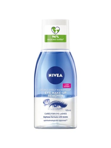 NIVEA Double Effect Eye Makeup Remover Bi-Phase Formula with Cornflower Extract 125 ml