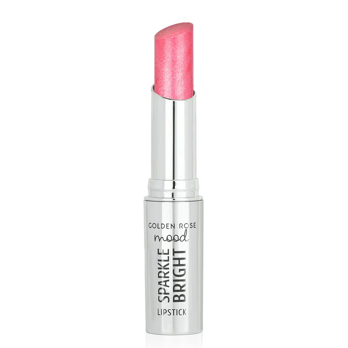 Golden Rose Mood Sparkle Bright Lipstick Creamy Shimmer Finish Pink Glitz 153