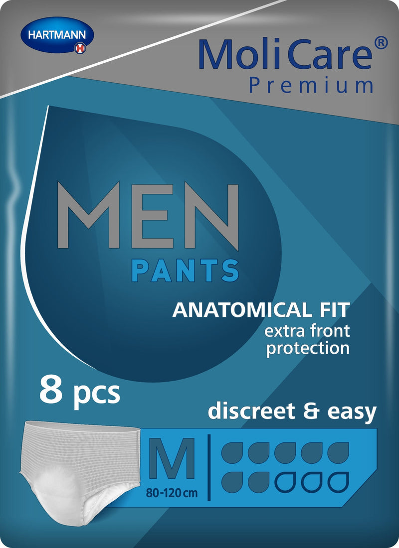 MoliCare Premium Men Pants Incontinence Underwear 7 Drops Size M, 8 Pieces