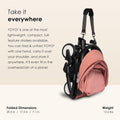 Stokke YOYO YOYO2 Stroller Black Frame 6+ Color Pack Ginger Bundle