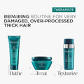 Kerastase Resistance Bain Therapiste Shampoo, Fiber Renewal Care, Damaged Hair, 250ml