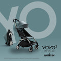 Stokke YOYO2 Stroller Frame With Newborn Pack Parent-Facing Olive 6+ Compatible