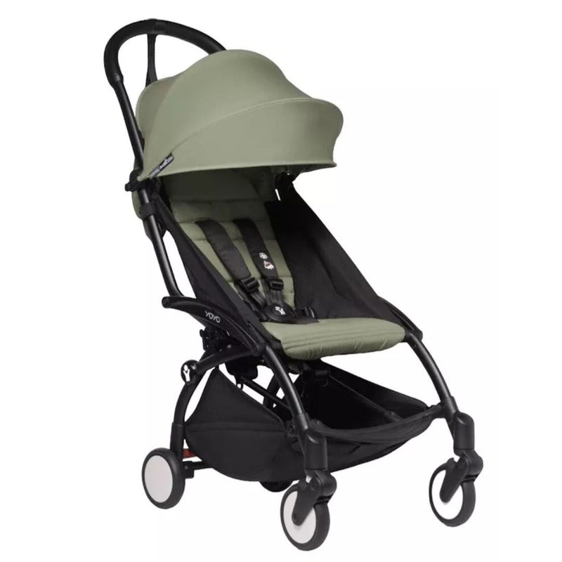 Stokke YOYO2 Stroller Frame With Newborn Pack Parent-Facing Olive 6+ Compatible