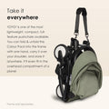 Stokke YOYO2 Stroller Frame With Newborn Pack Parent-Facing Olive 6+ Compatible