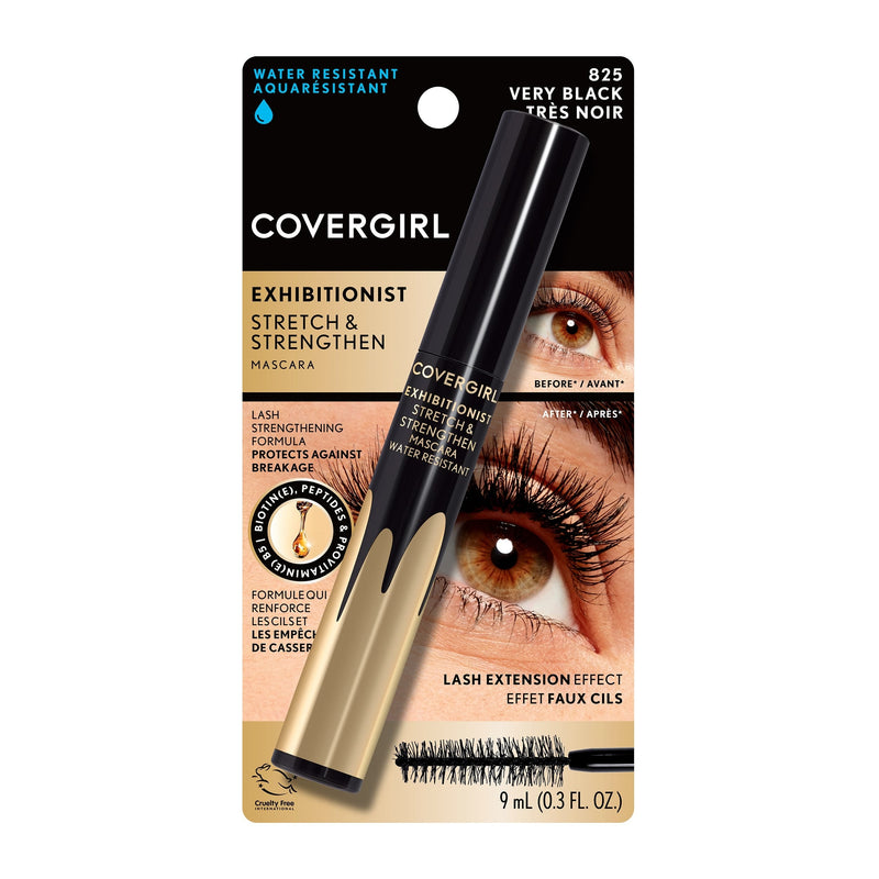 CoverGirl Exhibitionist Mascara Volumizing Liquid Midnight Black 801, 9 ml