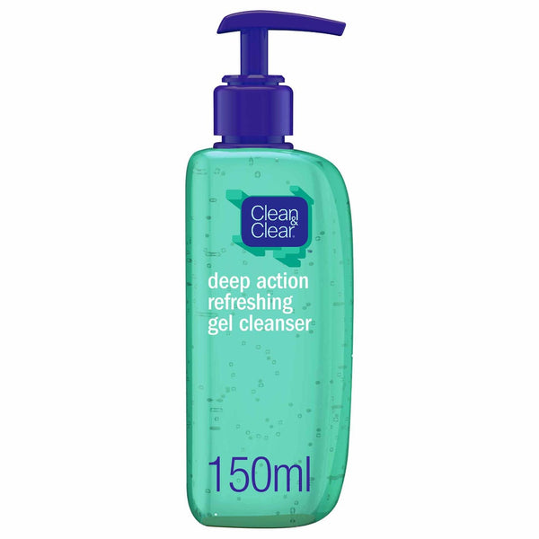 Clean & Clear Deep Action Refreshing Gel Cleanser Menthol Oil-Free Face Wash 150ml