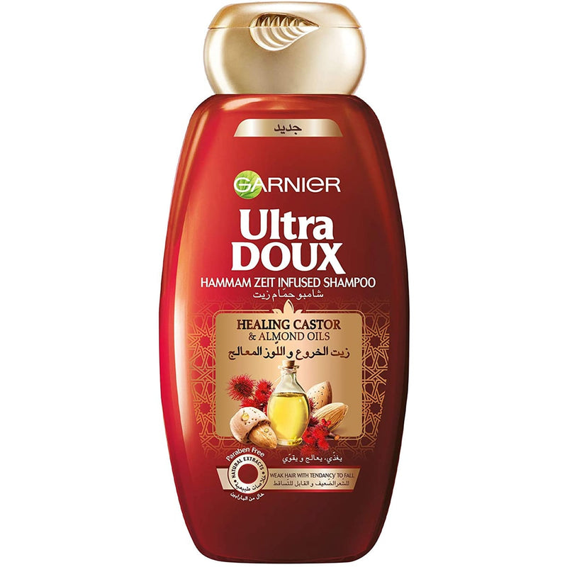 Garnier Ultra Doux Hammam Zeit Shampoo Castor & Almond Oil Nourishing Formula