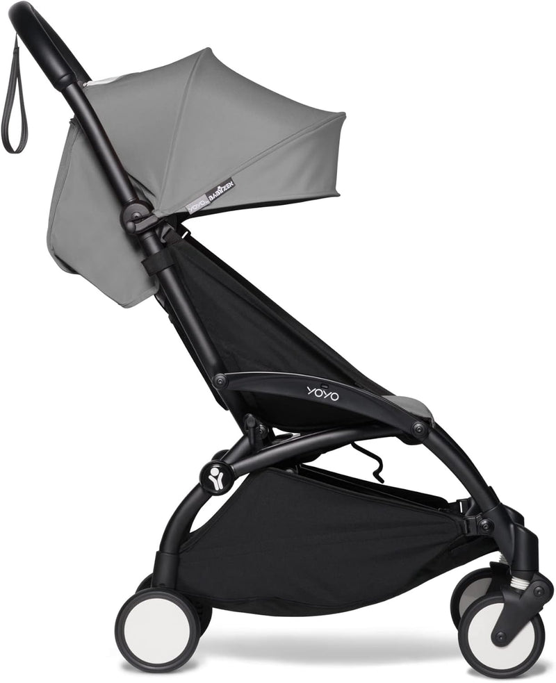 Stokke YOYO YOYO2 Stroller Black Frame with Newborn Pack and 6+ Stone Pack